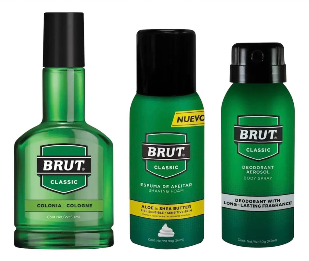 Kit Brut Classic Colonia+ Desodorante + Espuma de Afeitar