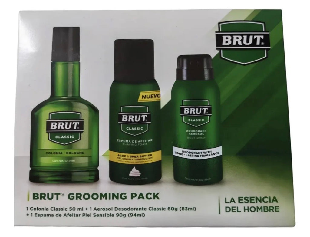 Kit Brut Classic Colonia+ Desodorante + Espuma de Afeitar