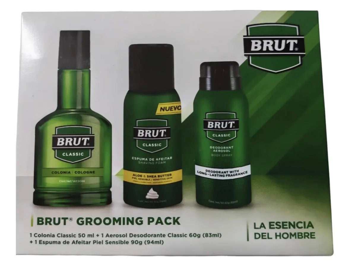 Kit Brut Classic Colonia+ Desodorante + Espuma de Afeitar