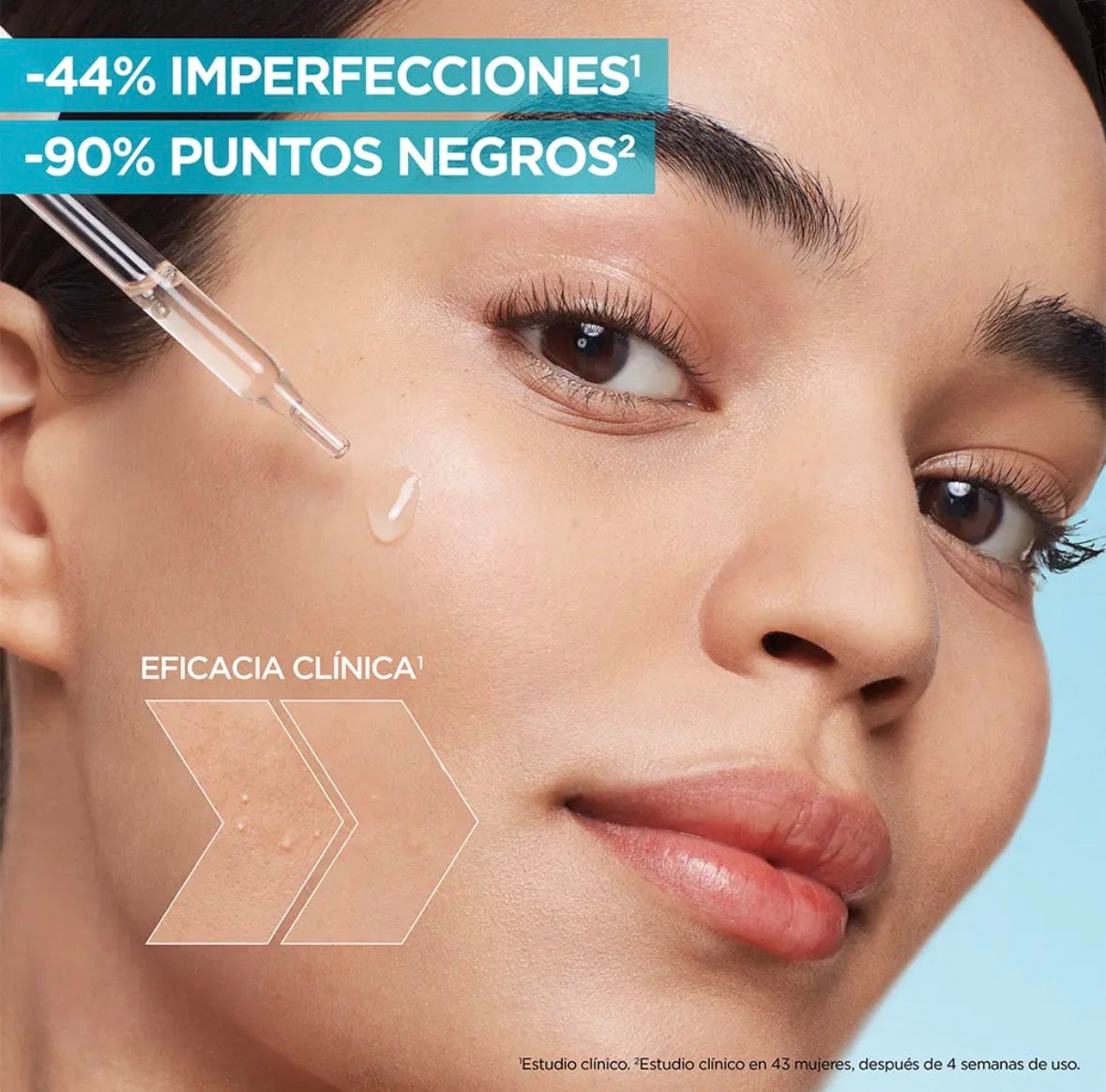 Sérum Anti Imperfecciones Garnier Express Aclara, con Concentrado de Vitamina C, Ácido Salicílico y Niacinamida que Reduce Manchas en Piel Grasa 30 ml