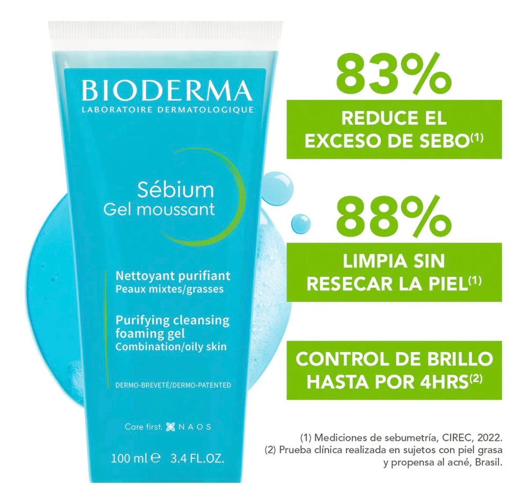 Bioderma Sébium Gel Moussant Facial 100ml Limpia y Purifica
