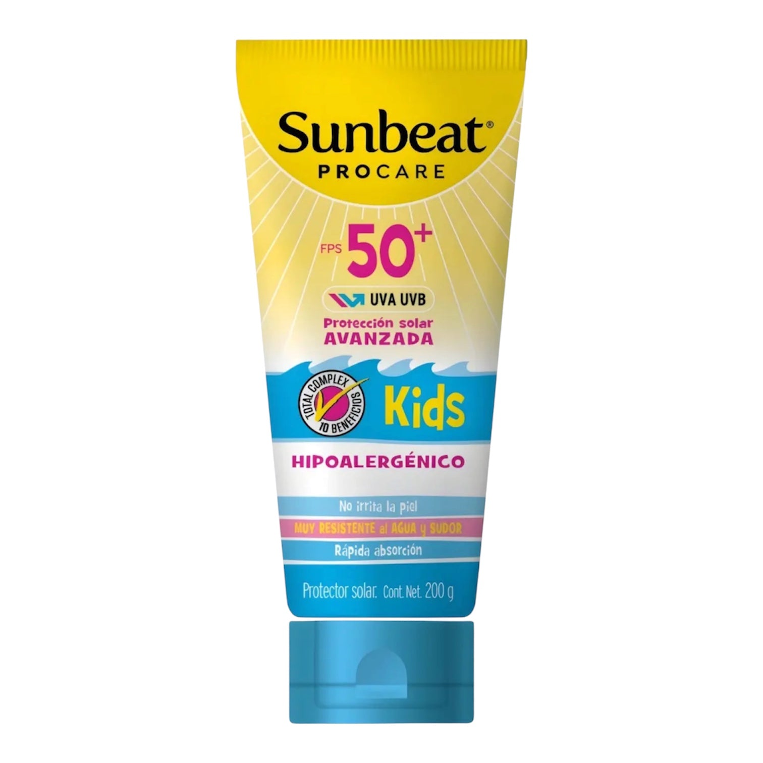 Protector Solar Sunbeat Fps50 Pack 200g C/u con Gel Refrescante Para Después Del Sol