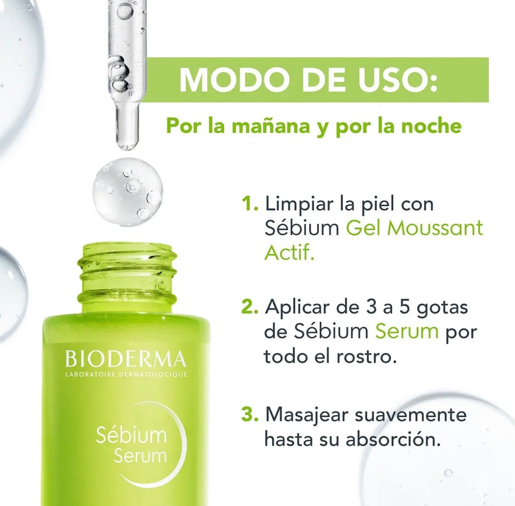 Bioderma Sébium Sérum Ultra Ligero, Regula Sebo y Suaviza Poros, 30 ml