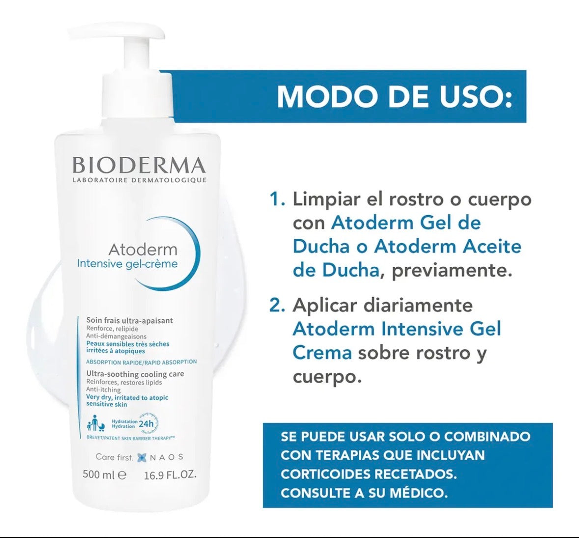 Bioderma Atoderm Intensive Gel Crema 500ml Ultraligera