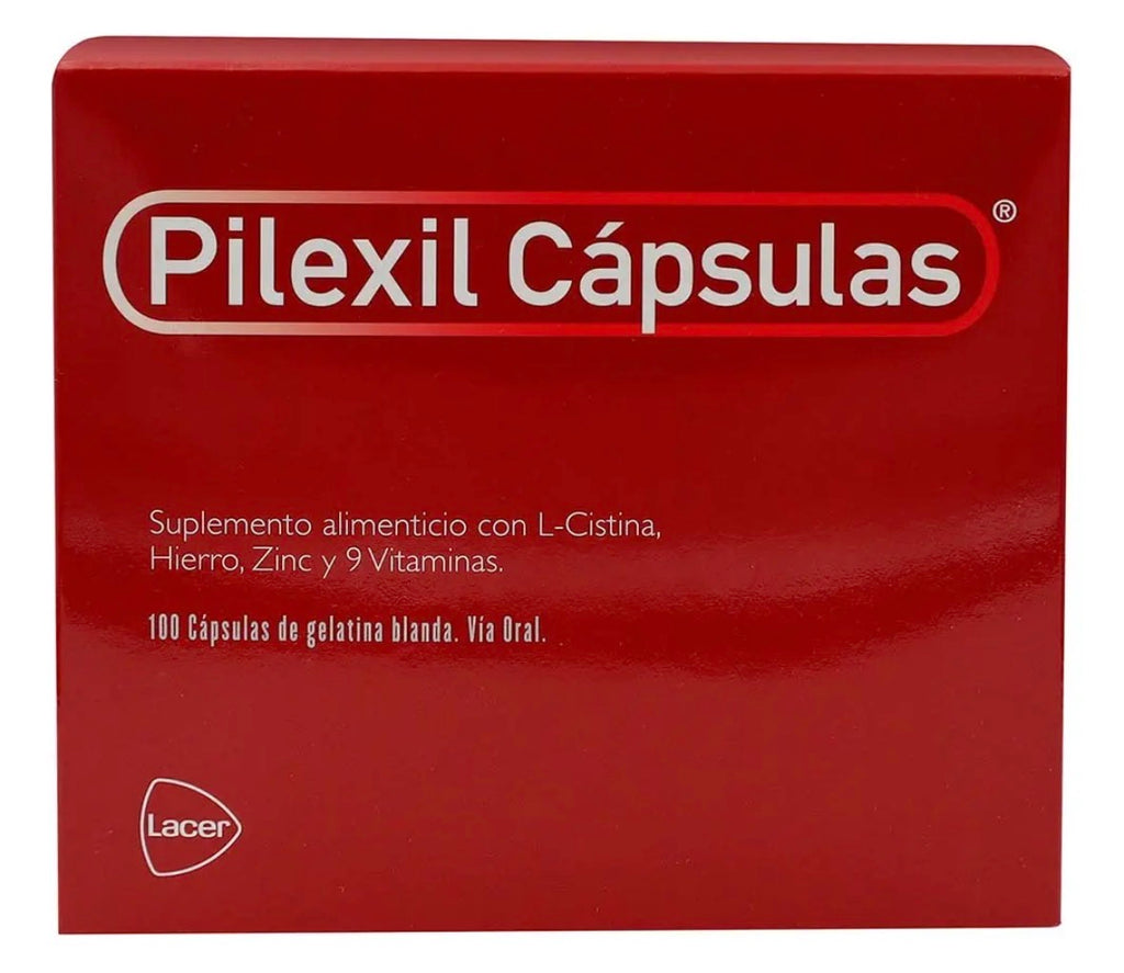 Suplemento Alimenticio Cápsulas De Gelatina Blanda Para El Cabello Y Uñas 100 Unidades Pilexil