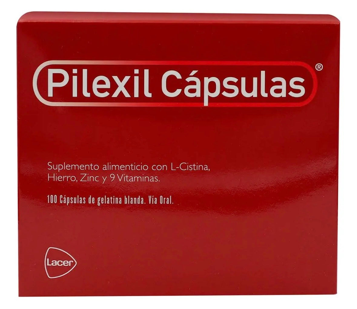 Suplemento Alimenticio Cápsulas De Gelatina Blanda Para El Cabello Y Uñas 100 Unidades Pilexil
