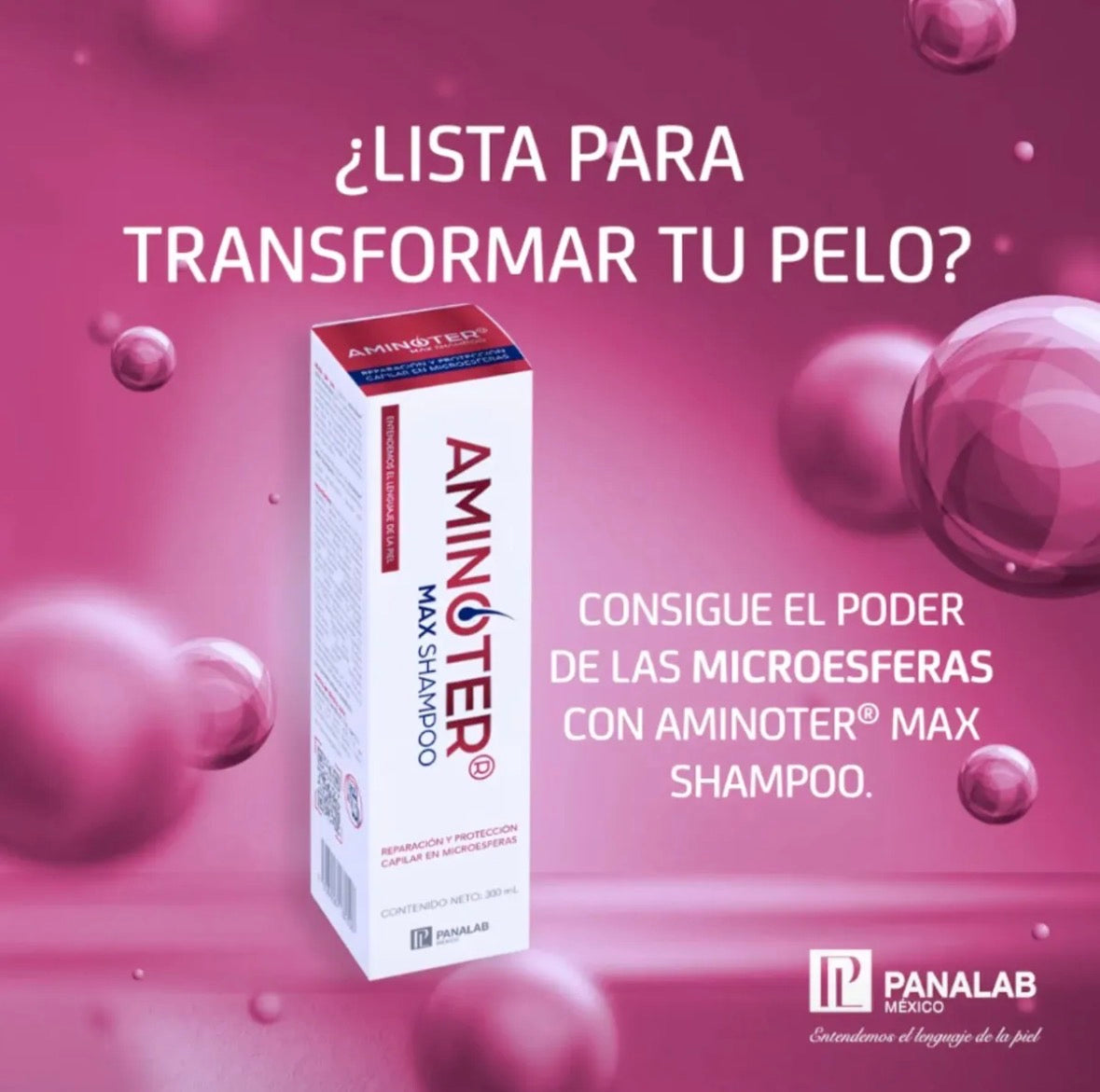 Aminoter Max Shampoo 300 Ml Protección Y Reparación Capilar